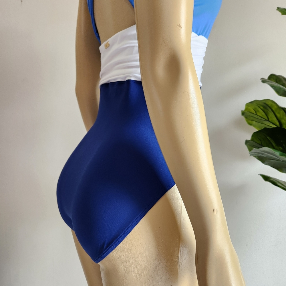 Ralph Lauren Blue and White One-Piece Swimsuit - Picture 6 of 13